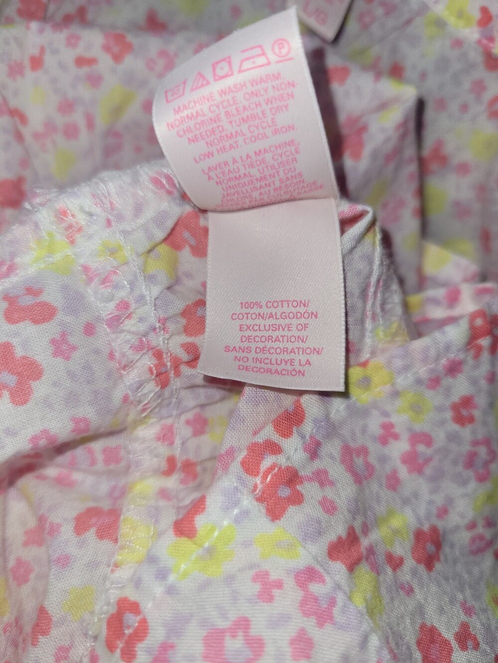 Victoria's Secret Floral Cotton Babydoll Chemise Nightgown Pink Large L Sleep - Picture 7 of 7